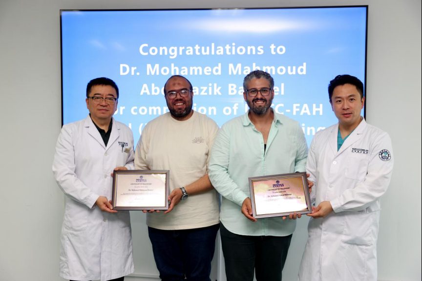 Egyptian hepatobiliary surgeons training in China